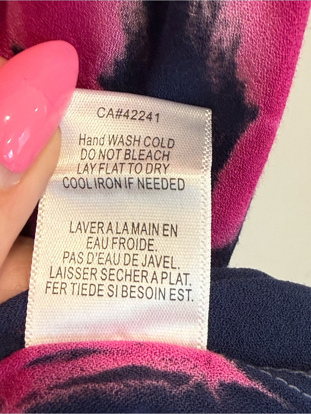 Young Fabulous & Broke Navy and Hot Pink Tie-Dye Maxi Dress - Picture 6 of 6